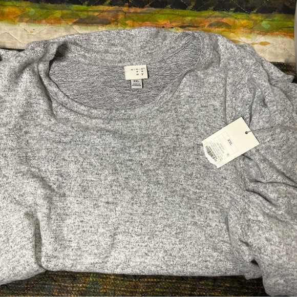 A New Day soft grey long sleeve sweater - Picture 6 of 6